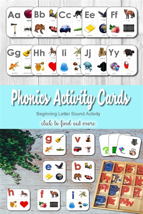 Phonics Activity Cards - Beginning Letter Sound Activity | Letter sound activities, Phonics ...