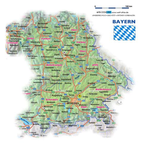 Karte Bayern Regionen | Karte