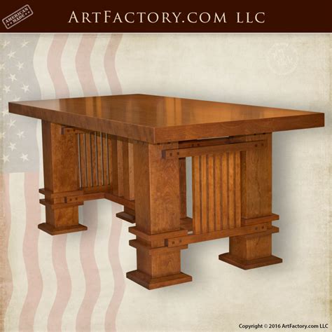 Custom Craftsman Style Table: Frank Lloyd Wright Inspired Design