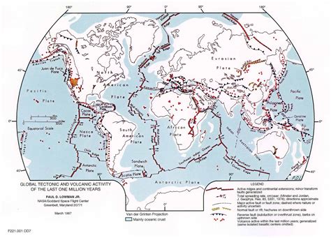 Plate tectonics, Plate boundaries, Map