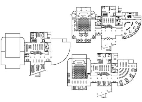 Library Plan DWG File - Cadbull