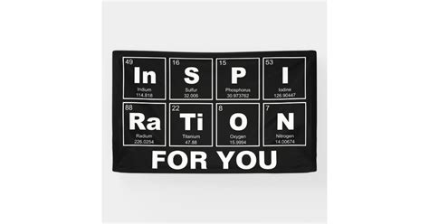 Chemical periodic table of elements: InSPIRaTiON Banner | Zazzle