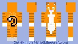 Orange tabby cat with amber eyes. Minecraft Skin