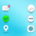 Flat icons vector-Letter,Clock,Calendar - Free PSD,Vector,Icons