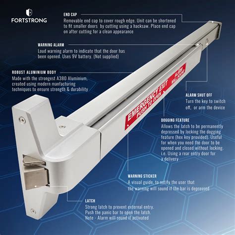 Alarmed Panic Bar Exit Device - FH 850A - Loud Warning Strike Bar with – Fortstrong Hardware