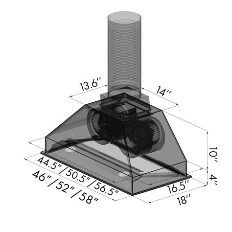 ZLINE Ducted Wall Mount Range Hood Insert in Stainless Steel (698) - The Range Hood Store