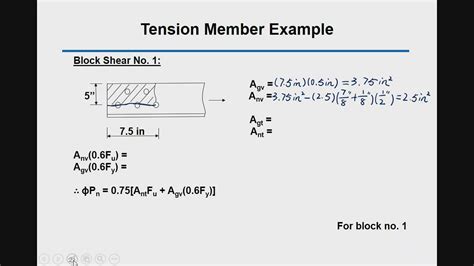 Tension Member Design-Block Shear Strength - YouTube