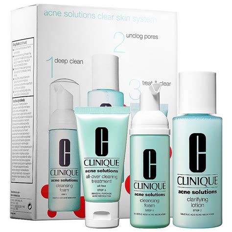 CLINIQUE Acne Solutions Clear Skin System Starter Kit | Clinique acne solutions, Acne solutions ...