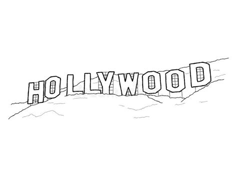 Hollywood Hills Sign Vector