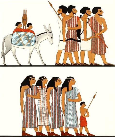 3 and 4. Nevothph's tomb, continuation of the previous painting from Monuments de l'Égypte et de ...