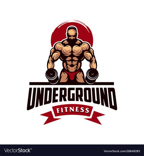 Gym muscle logo Royalty Free Vector Image - VectorStock