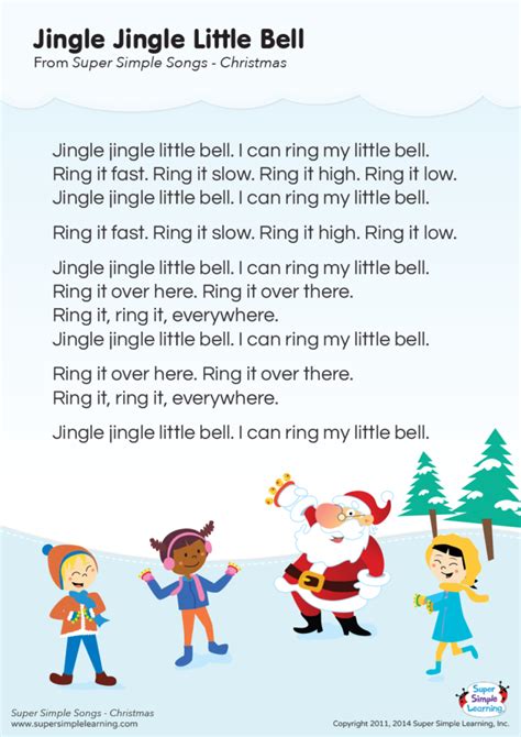 Printable Lyrics For Jingle Bells