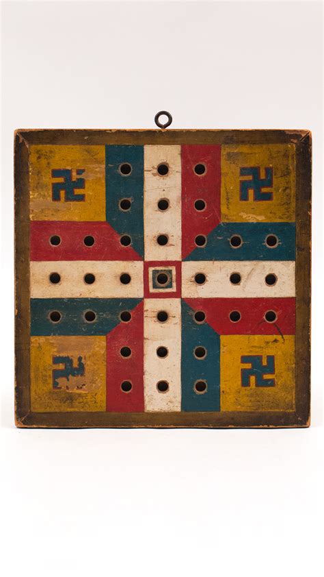 Antique Native American Gameboard in Original Paint Decoration 1920s