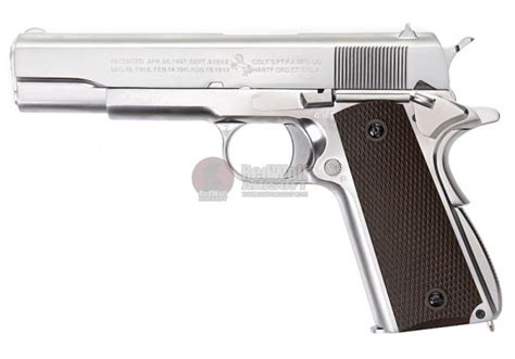 Cybergun Colt 1911 GBB Airsoft Pistol - Silver (by WE) | RedWolf