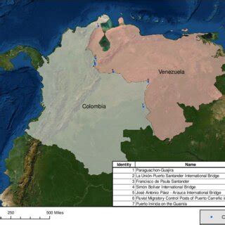 Border crossings between Colombia and Venezuela | Download Scientific ...