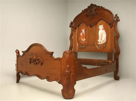 Antique American Victorian Oak Bed. Isn't this fantastic? | Antique bedroom furniture, Oak ...