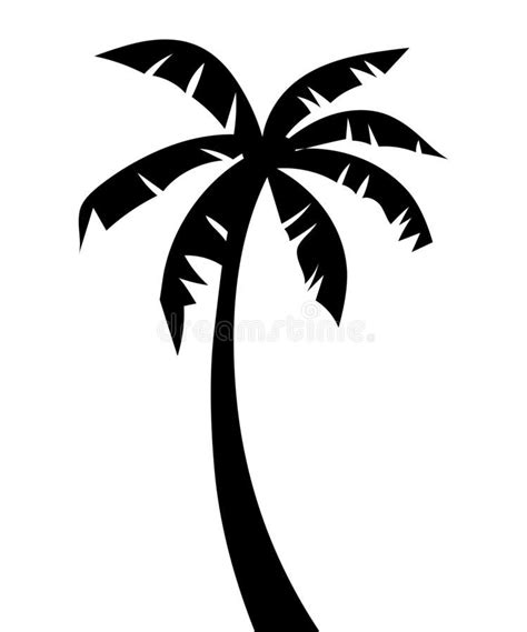 Palm tree silhouette vector.Palm tree dillustration. Palm tree ...