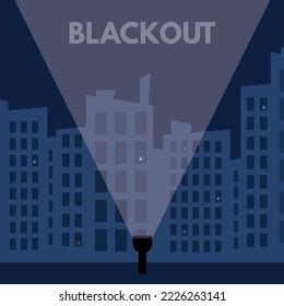 Night City Blackout Vector Illustration Power Stock Vector (Royalty ...