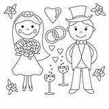 Spose Brautpaar Caricatura Sposa Colorea Malvorlage Kategorien Getrouwd  sketch template