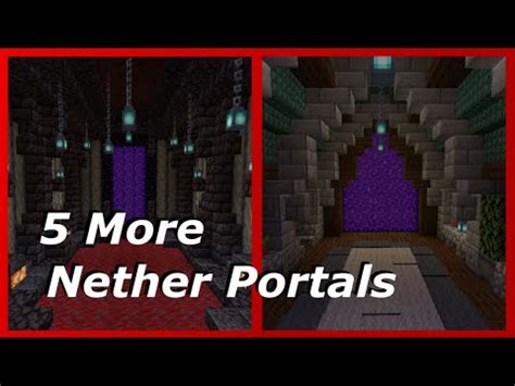 5 Nether Portal Room Ideas - Minecraft How-To - YouTube