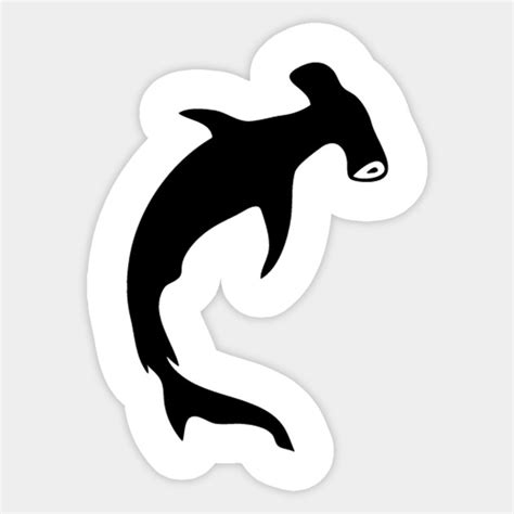 Hammerhead Shark Silhouette - Hammerhead Shark - Sticker | TeePublic