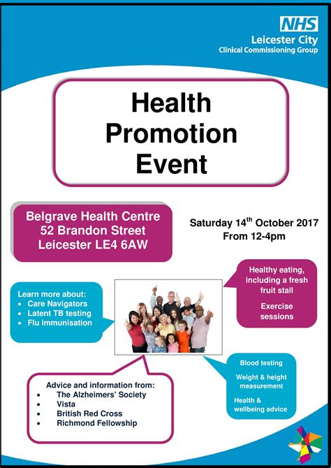 Health Promotion Event - 14 October | News | Leicestershire Support For Carers