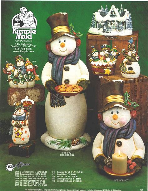 Kimple snowman ceramics | Christmas scenes, Ceramic painting, Ceramic molds