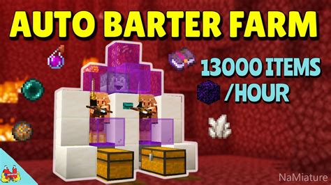 EASY PIGLIN BARTERING/TRADING FARM FOR MINECRAFT - YouTube