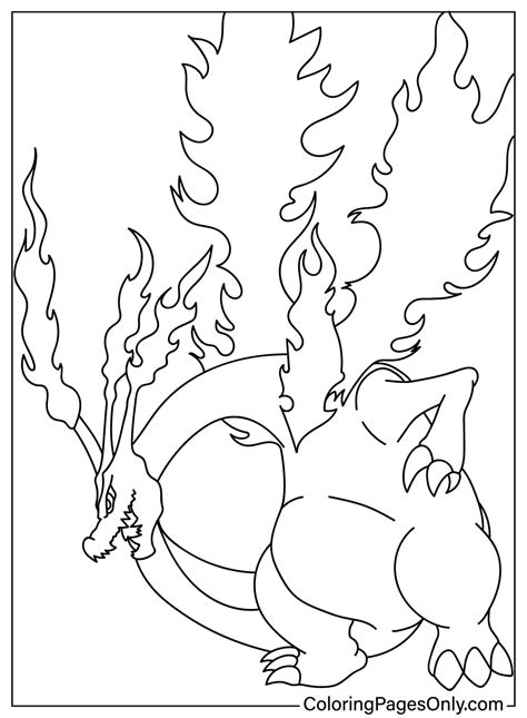 Coloring Page Charizard - Free Printable Coloring Pages