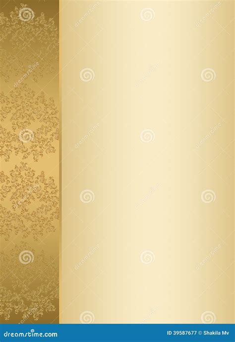 Golden Invitation Card Template Stock Photo - Image: 39587677