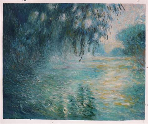 Morning on the Seine in the Rain Claude Monet hand-painted | Etsy