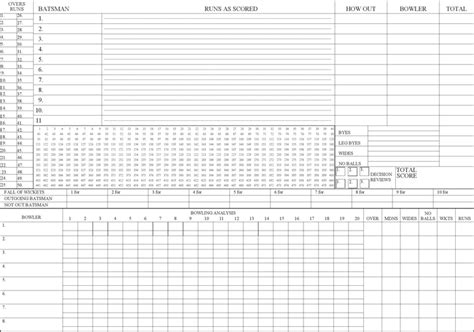 Printable Dart Score Sheet