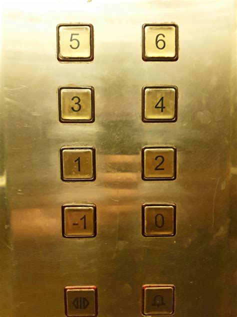 This elevator panel that has a "-1" button instead of "B" for basement : r/mildlyinteresting