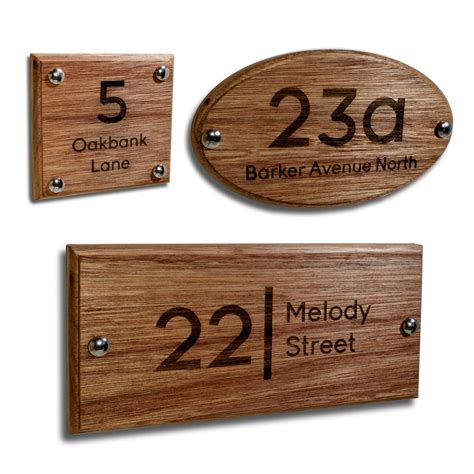 Personalised Laser Engraved Wood Door Number Plaque – My Door Number