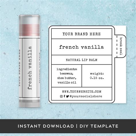 Printable Lip Balm Label Template Free