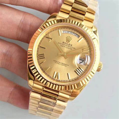 Replica Rolex Day Date 40mm Full Yellow Gold Watch From CR Factory – Susan Reviews on Replica ...