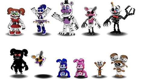 adventure Babys Nightmare Circus Characters by aidenmoonstudios on DeviantArt