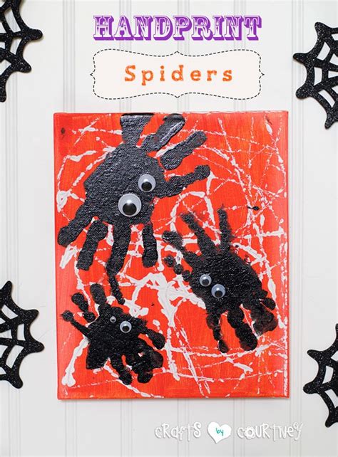 Create Spooky Kids Spider Handprint Art