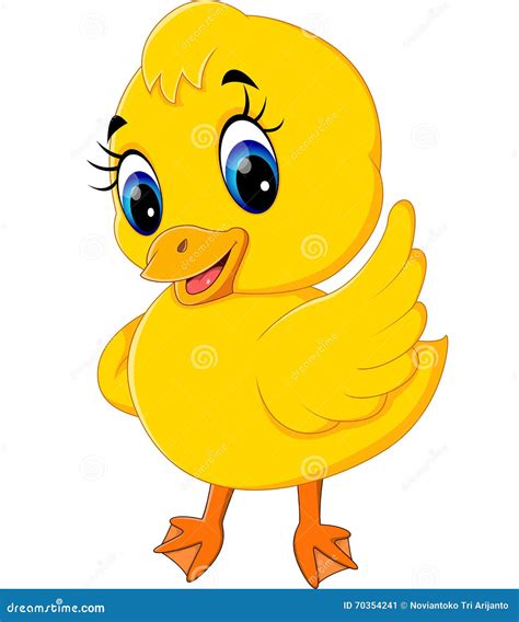 Cute Baby Duck Cartoon Vector Illustration | CartoonDealer.com #73377310