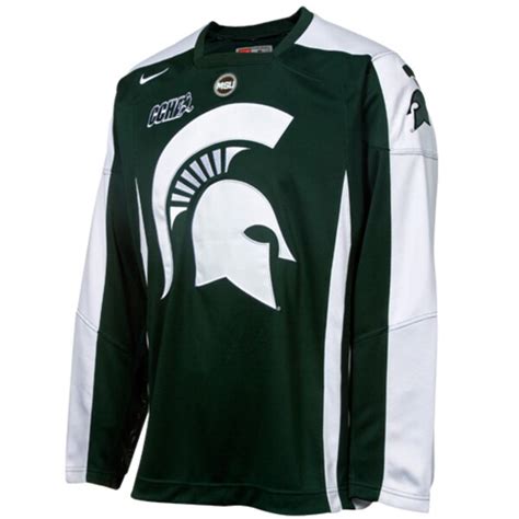 Nike Michigan State Spartans Twill Hockey Jersey - Green - Fanatics.com