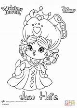 Whisker Haven Jane Hair Princess coloring Page  Free Printable sketch template