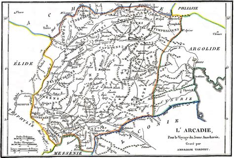 Ancient Greek Theatre: Map of Arcadia