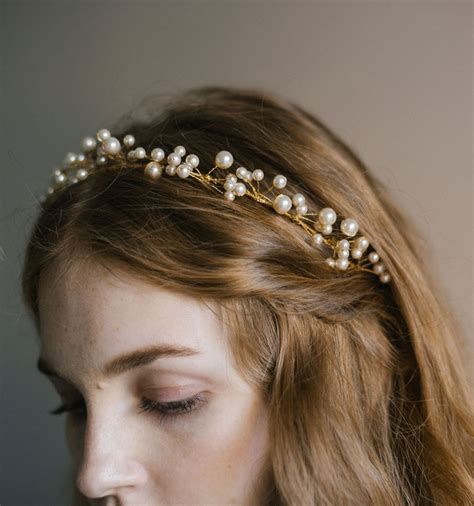 Primavera Circlet | Circlet, Pearl bridal headband, Bridal headband