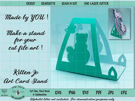 Cat Kitten SVG Cut File Cricut Gift Card Holder Cat Art Stand - Etsy