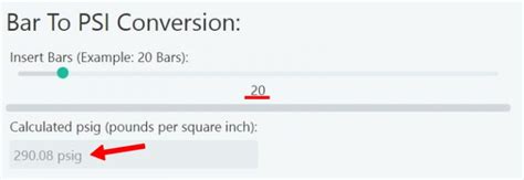 Bar To psi, psig, psia, psid Conversion Calculator (+ Bar To psig Table)