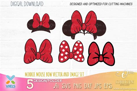 Minnie Mouse Bow Svg, Minnie Mouse Svg, Bow Svg, Clipart, Cutting Files ...