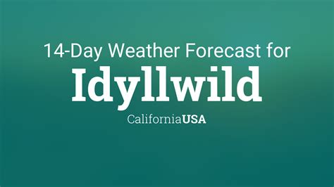 Idyllwild, California, USA 14 day weather forecast