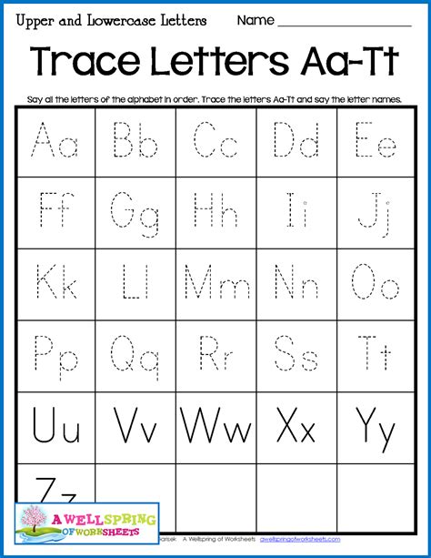 Upper And Lowercase Printable Alphabet Letters