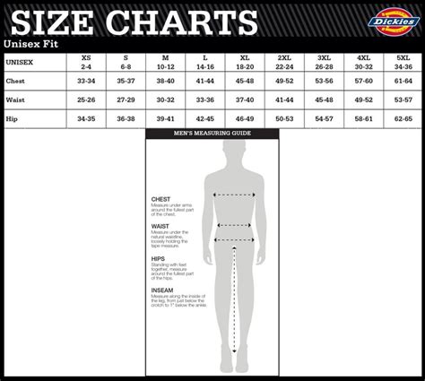 Dickies Lab Coat Size Chart: A Visual Reference of Charts | Chart Master