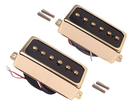 Buy LAMSAM P90 Tone Pickups Set, Humbucker-sized Single Coil Neck Pick-up and Bridge Pick Up ...